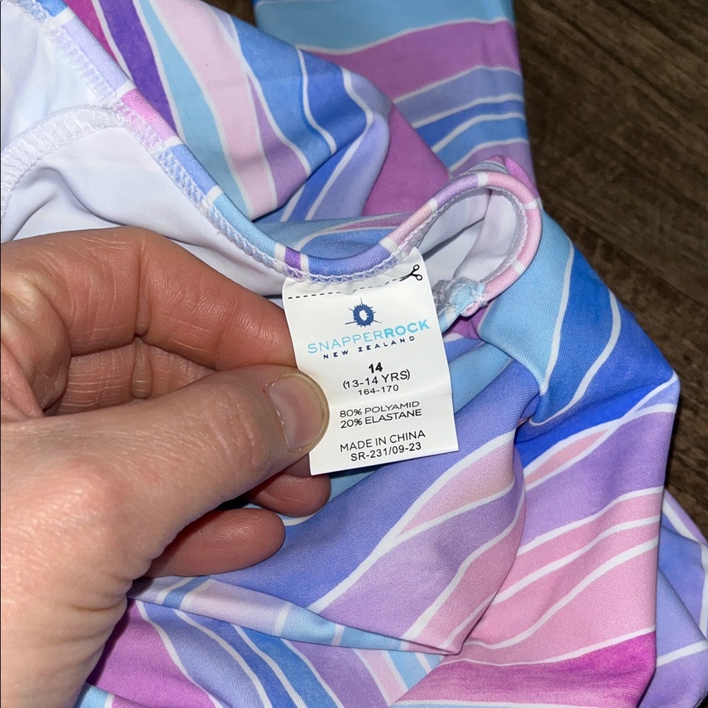 Snapperrock Colorful Wave Pattern Kids Swim Set - Picture 6 of 8